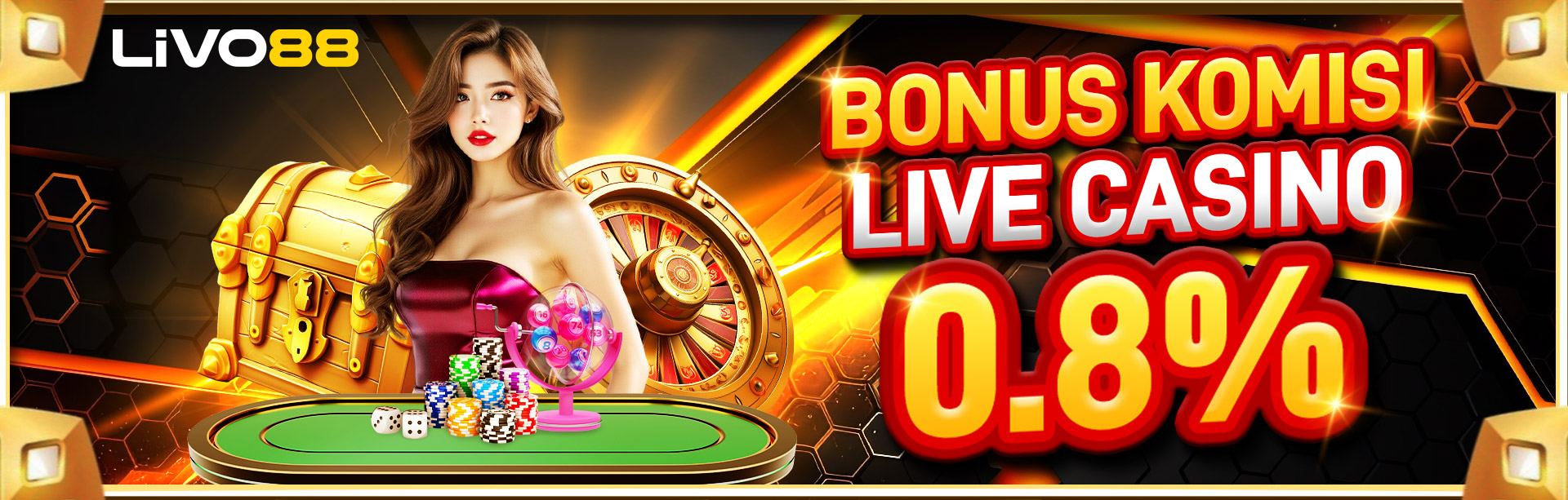 BONUS KOMISI LIVE CASINO 0.8%