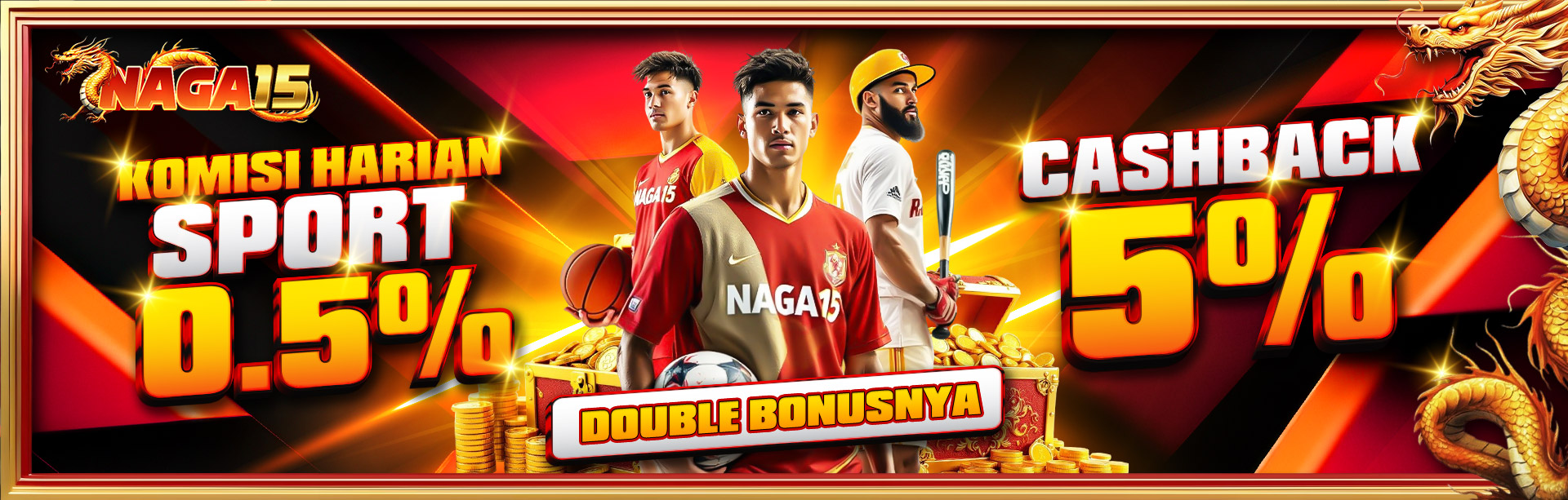 KOMISI HARIAN SPORT 0.5% & CASHBACK SPORT 5%