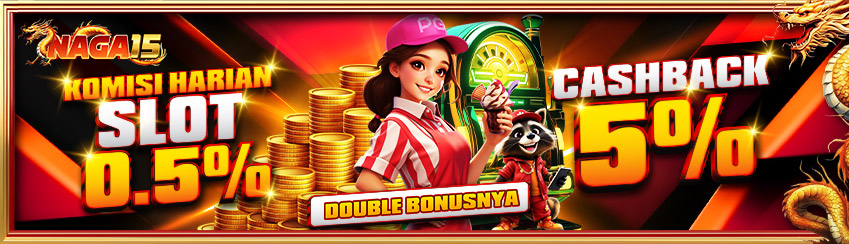 KOMISI HARIAN SLOT 0.5% & CASHBACK SLOT 5%